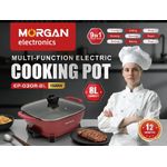 Morgan Multipurpose electric cooking pot-8L ep-031B 1500w