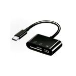 USB 3.0 Type-C 3-in-1 OTG Card Reader For Phone & Computer-black