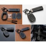 Generic Honda Smart Key Replacement Shell Kit with TPU Protective Cover, Leather Keychain & Screwdrivers (3-Button)