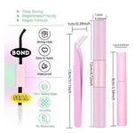 product_image_name-Makeup Drop-144pcs Individual Lashes Extension Cluster, 8-16mm Mix Lash Clusters with Lash Bond and Seal and Lash Salon/Home Self EyeLash Fix(60D-0.07D-8-16MIX KIT) - Black Cluster Lashes-3