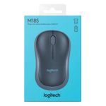 Logitech M185 Wireless Mouse - 12 Months Battery, Plug & Play, Grey