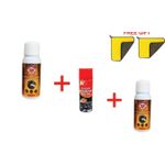 AD 3pcscPerfume Silicone Dashboard Spray + Leather Stain Remover Polish Spray - Multicolour