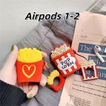 Inobrands For Apple pod 1-2 Case Cover Cartoon popcorn Soft Silicone Earphone Case Casing - image 3