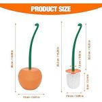 product_image_name-Generic-Creative Cherry-Shaped Toilet Brush with Base Holder- Orange -2