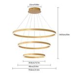 Rt Stylish 3 Step Golden Crystal Hanging Chandelier - 3 Color Changeable - image 5