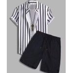 product_image_name-Generic-Men’s Striped Casual Shirt – Short Sleeve Button-Up with Lapel Neck-2