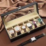 product_image_name-Generic-6 Slots Portable Watch Storage Box, Rings, Bracelets, Display Box - Black-2