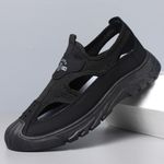 product_image_name-Fashion-Men's Breathable Sandals Slippers Half Casual Open Shoes Black - Black - EU 42-1