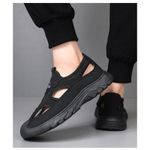 product_image_name-Fashion-Men's Breathable Sandals Slippers Half Casual Open Shoes Black - Black - EU 42-3