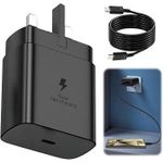 White Label 45W Super Fast USB-C Charger with Cable for Samsung - Black - image 2