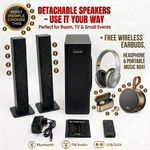 product_image_name-Generic-Media Bluetooth Home Speaker System + Free Wireless Headphone, Earbuds & Portable Music Box with Detachable Soundbars & Subwoofer - Loud Clear Sound for TV, Room & Small Events - TRUSTED SELLER!!!-1