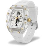 Luxury Transparent Skeleton Quartz Watch –White