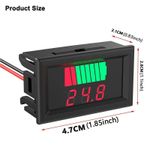 Generic 12-72V Battery Capacity Indicator, Digital Battery Level Meter with Red Display - image 7