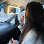 Generic Car Sun Visor Makeup Mirror LED Touch Screen Adjustable Brightness Switchable Auto Interior Makeup Mirror Charging Vanity Mirror - image 5