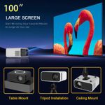 General YT300 Mini Projector Wired Wireless Same Screen Mobile Phone Home Theater Portable Rich Interface Low Noise Internal Speaker - image 3
