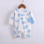 Newborn Cotton Long Sleeve Wrap Romper 3-6 Months - Multicolor 