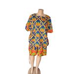 product_image_name-Generic-2pcs African Print Two Piece Draw String Top And Shorts - Multicolour-1