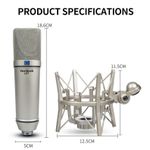 product_image_name-vexiSeek-U-87 Pro All-Metal Studio Condenser Microphone with 26mm Large Diaphragm Cardioid Studio Mic for Recording Podcasting and Streaming-6