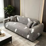 2 seater Elastic Stretch Sofa Slipcover with 2 Matching Pillow Covers