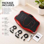 Generic Full Body Vibration Platform Machine with Resistance Bands & Bluetooth – Red & Black - image 3