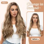 product_image_name-Fashion-Women's Clip-In U-Shaped Curly Wig - Long Wavy Perm Style (22 Inch)-1