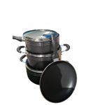 Generic 4 Non-Stick Cookware Set With Frying Pan - Black