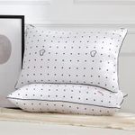 product_image_name-Premium-Soft Fiber Pillows Set - 2 Pieces – Fluffy & Comfortable - Black/White-1