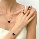 product_image_name-Fashion-Women's Watch + Necklace + Ring + Earrings + Bracelet Butterfly Set - Black-6