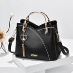 product_image_name-Fashion-Ladies Handbag – Stylish Shoulder Bag, Everyday Crossbody Messenger Purse, Large Capacity for Work & Travel-Black-2