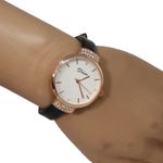 product_image_name-Disu-Leather Analog Wrist Watch - Black/Gold-1