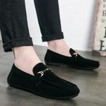 product_image_name-Fashion- Men's Black Driving Loafers Low Top Casual Shoes Black-1