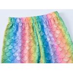 JOMAKE Fish scale pattern leggings for girls aged 2-9 - image 4