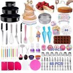 Generic 567-Piece Cake Decorating Kit with 3 Springform Pans, Turntable, Decorating Tools, Baking Supply Set for Beginners and Cake Enthusiasts