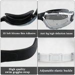Generic sunproof Waterproof Swim Goggles Glasses three-piece set - Black - image 3