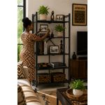 German Plus 5-Tier Folding Metal Storage Rack with Wheels - image 6