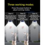 Generic Light Blue Solar Powered Dummy Security Camera Wall Light, Waterproof Motion Sensor Outdoor Security Lamp with Remote Control, 3 Light Modes & 360° Rotatable Bracket, Ideal for Yard, Gate, Garden & Compound Walls - image 4