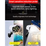 Generic Light Blue Solar Powered Dummy Security Camera Wall Light, Waterproof Motion Sensor Outdoor Security Lamp with Remote Control, 3 Light Modes & 360° Rotatable Bracket, Ideal for Yard, Gate, Garden & Compound Walls - image 7