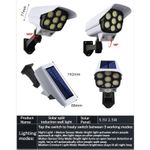 Generic Light Blue Solar Powered Dummy Security Camera Wall Light, Waterproof Motion Sensor Outdoor Security Lamp with Remote Control, 3 Light Modes & 360° Rotatable Bracket, Ideal for Yard, Gate, Garden & Compound Walls - image 8