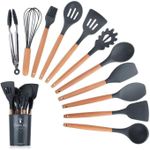 product_image_name-Generic-12Pcs Non-Stick Cooking Kitchen Ladles Set - Grey-1