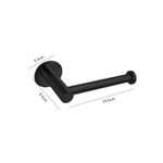 Generic No-Drill Wall-Mounted Toilet Paper & Kitchen Roll Holder with Hook - Black - image 3