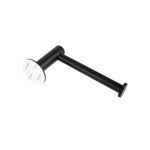 Generic No-Drill Wall-Mounted Toilet Paper & Kitchen Roll Holder with Hook - Black - image 5