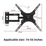 Generic 14"-55" Adjustable TV Wall Mount - Black - image 2