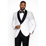 product_image_name-Daro Uomo-Daro Embellished slim fit shawl lapel Tuxedo -2