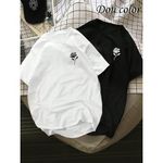 product_image_name-Dou-color-Men's 2in1 Rose Print T-Shirt - Black White - EU M-1