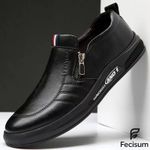 product_image_name-Fashion-Fecisum Men's Formal Causal Leather Elegance Shoes Business Shoes - Black-1