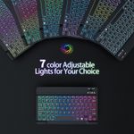 Generic Rechargeable Silent Backlit Wireless Bluetooth Keyboard and Mouse Combo - image 8