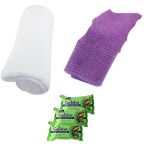 1 Bath Sponge/ 1 Scrub Pad/ 3 Soap Bars - Multicolour 