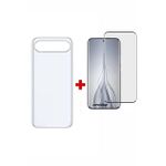 TECNO Spark Slim Clear Protective Case + Tempered Glass Screen Protector for - Transparent