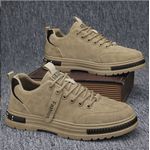 product_image_name-Fashion-Men's Sneakers Low Top Shoes Lace Up - Beige-5