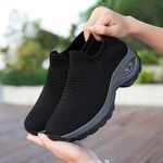 product_image_name-SXCHEN- Women Sneakers High Elastic Fly Woven Breathable Shoes Sports Shoes-3